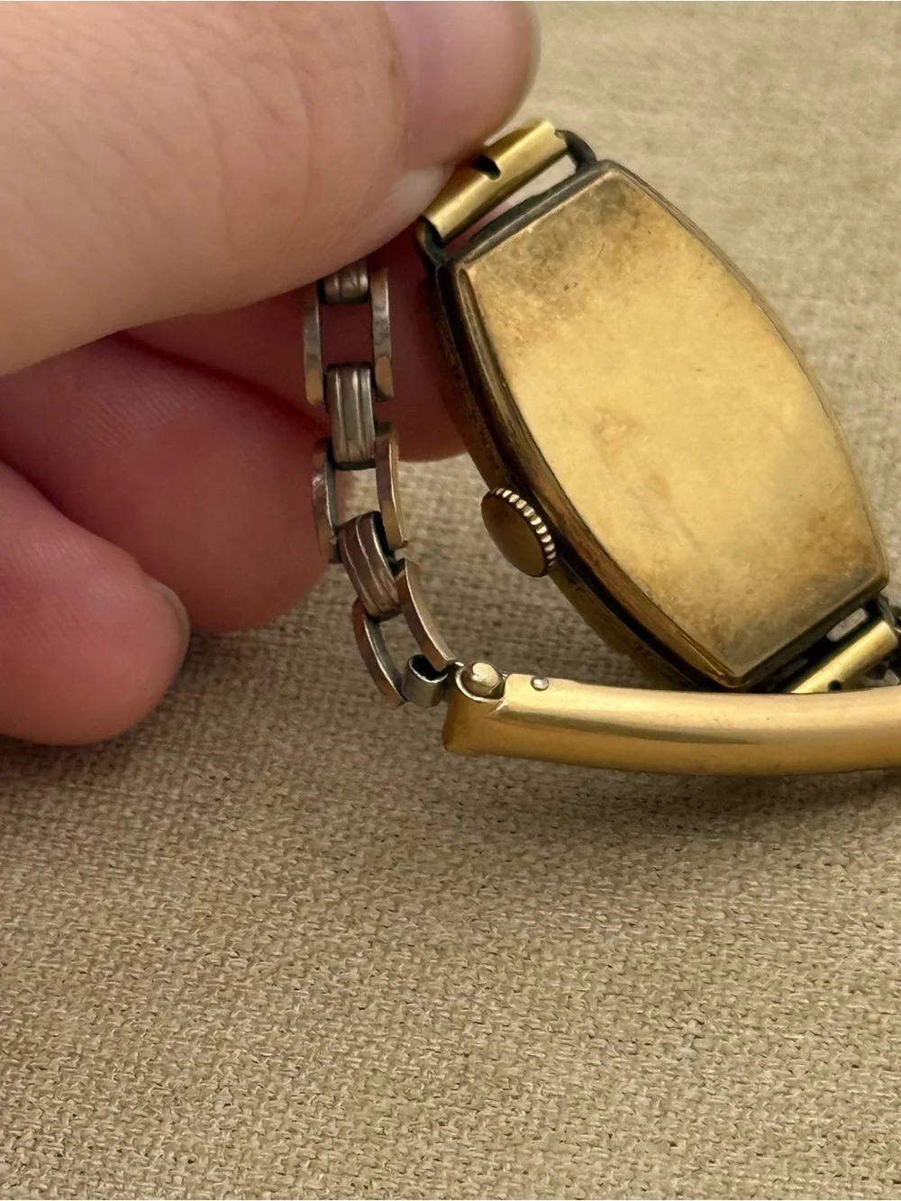 Vintage 1920s Gold-Tone Buren Women's Bracelet Watch